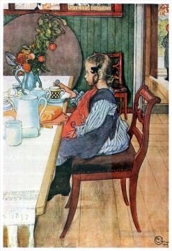  uno Decoraci%C3%B3n Paredes - Un desayuno miserable para un madrugador 1900 Carl Larsson